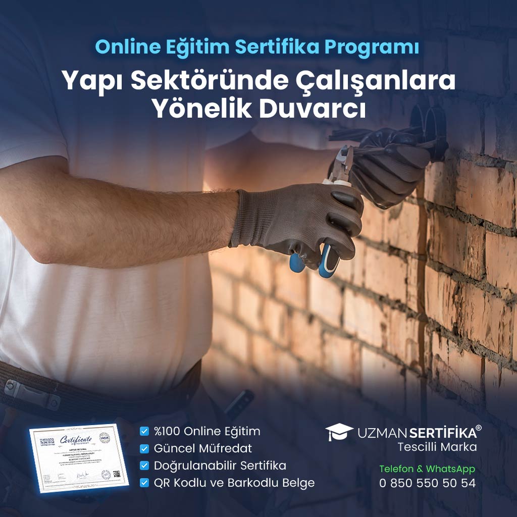 Yapı Sektöründe Çalışanlara Yönelik Duvarcı Eğitimi Sertifika Programı