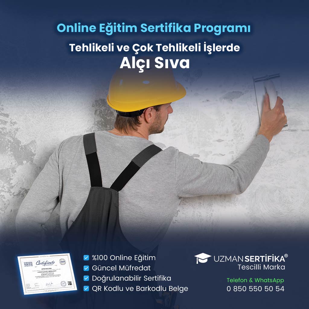 Tehlikeli ve Çok Tehlikeli İşlerde Alçı Sıva Eğitimi Sertifika Programı