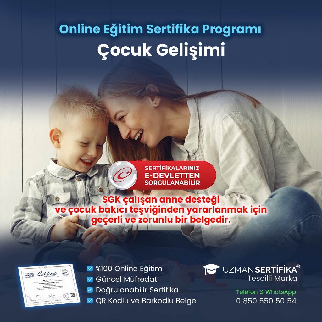 Çocuk Gelişimi Eğitimi Sertifika Programı (SGK Çalışan Anne Desteği Belgesi)