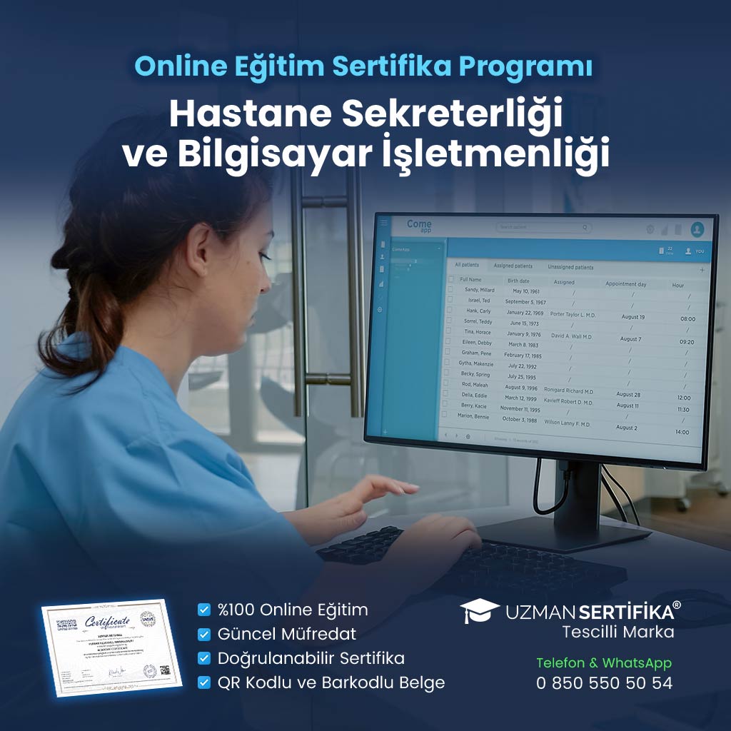 Hastane Sekreterliği ve Bilgisayar İşletmenliği Eğitimi Sertifika Programı