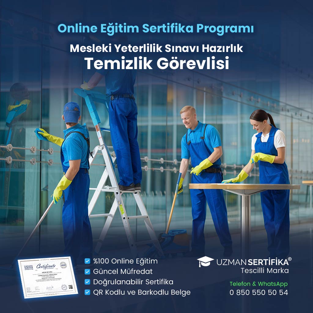 Temizlik Görevlisi Eğitimi Sertifika Programı (MYK Belge Sınavı Hazırlık)